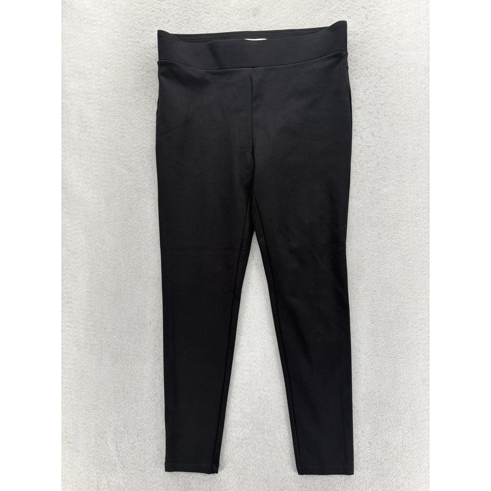 LOFT Leggings Womens Medium Black High Rise Ponte Ankle Pull On Stretch Career
